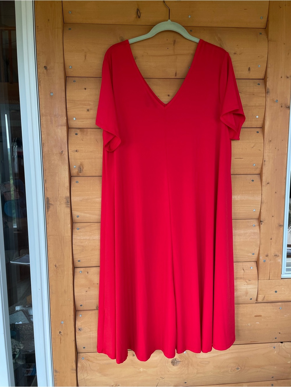 Roaman’s Red V-neck Dress Plus Size 18/20
